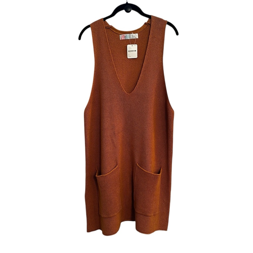 Free People Sweater Knit Mini Dress Boho Grunge Preppy Size Small - Picture 2 of 7